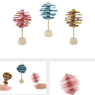 Wooden Toy - Spinning Lollipop Fidget 3asst